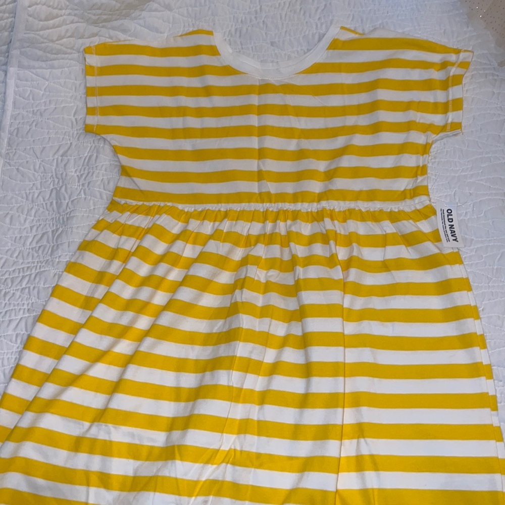 Old navy yellow striped dress